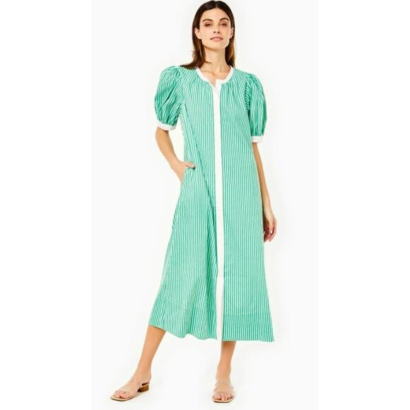 Addison Bay Cabana Dress in Palm Stripes NWT Sz. XS - Picture 1 of 5